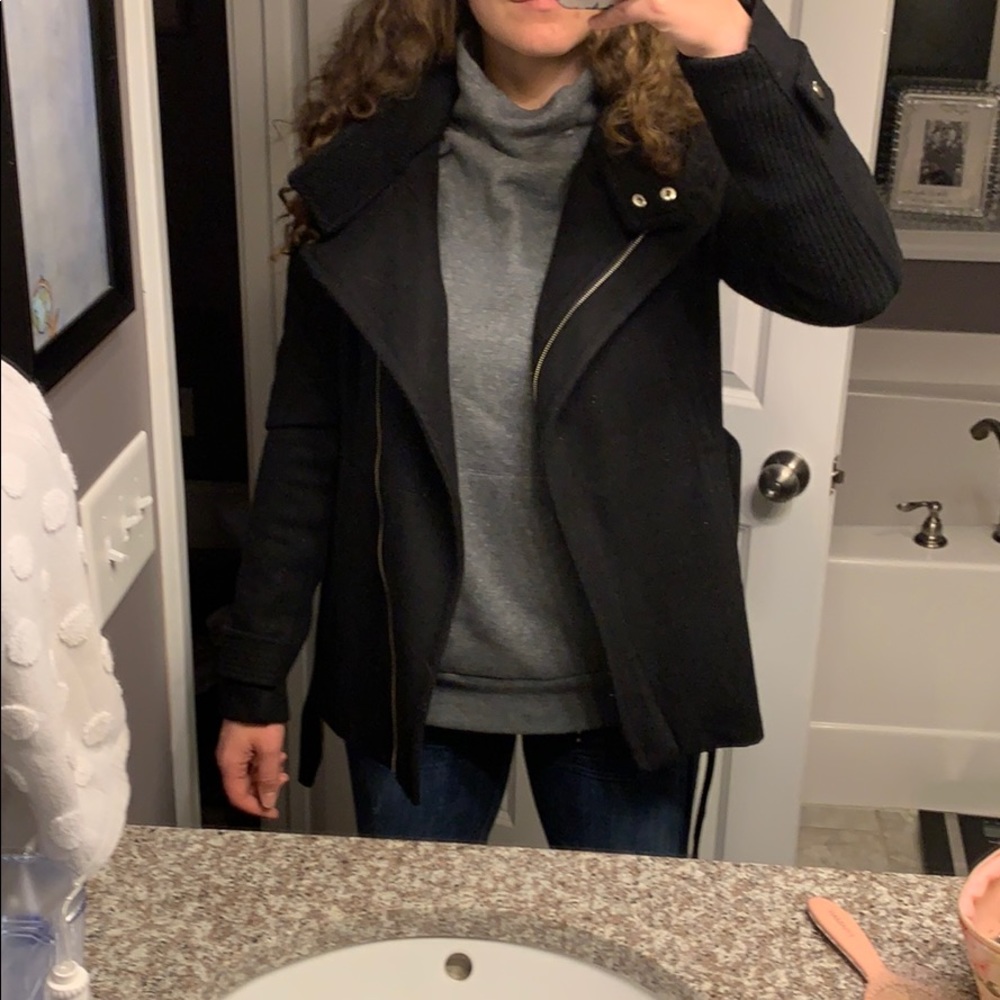 Wool coat with belt